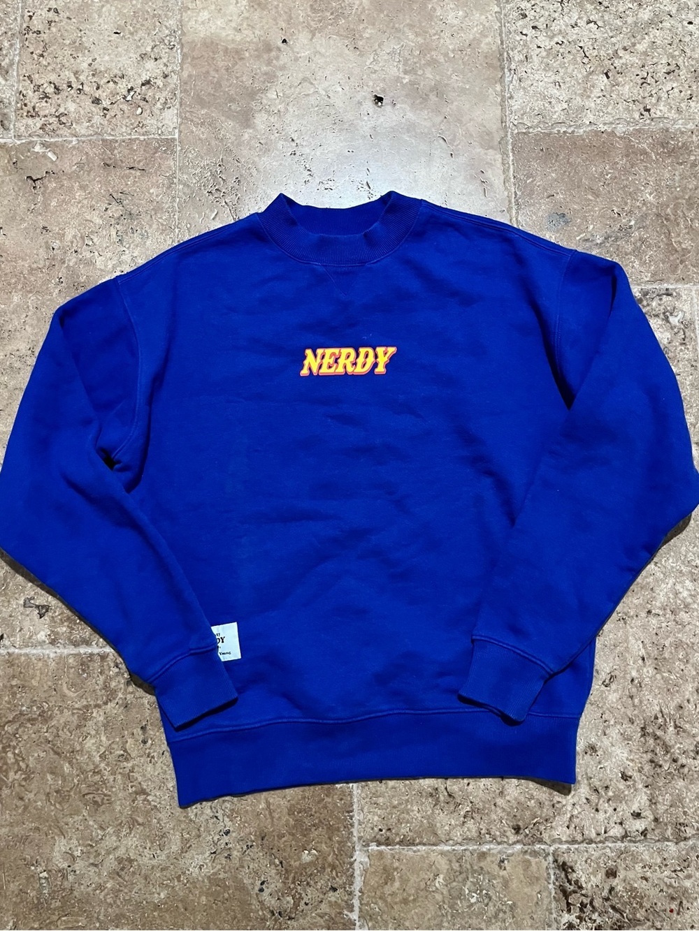 NERDY Royal Blue Graphic Crewneck Sweatshirt Size S